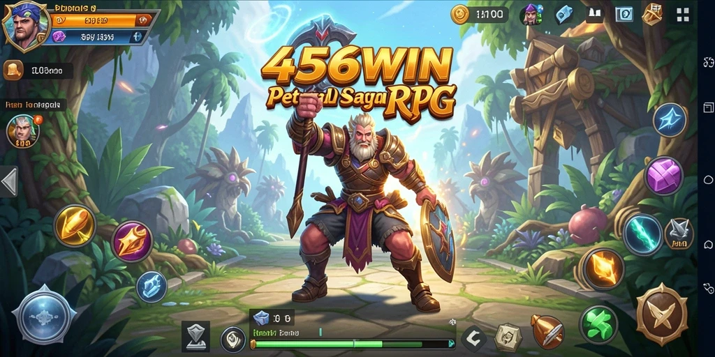 Screenshot utama 456WIN menampilkan aksi pertarungan RPG yang seru.