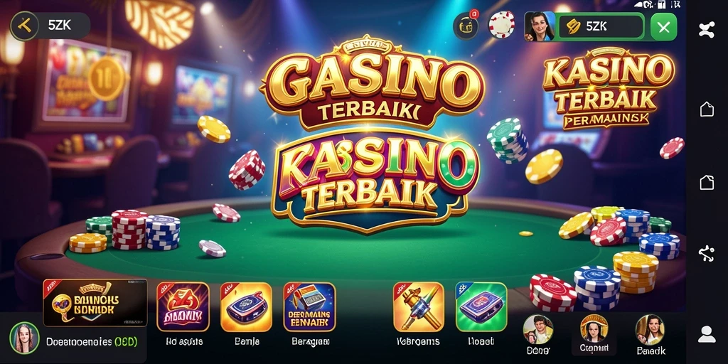 Tampilan permainan Kasino yang seru di 5ZK, penuh warna dan aksi.