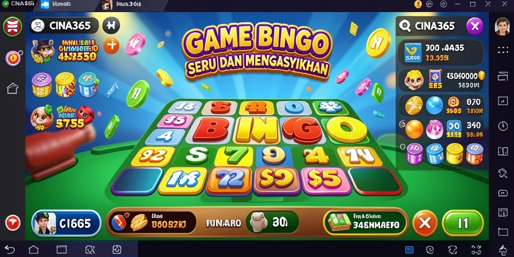 Tampilan menarik gameplay CINA365 dengan suasana Bingo yang seru.