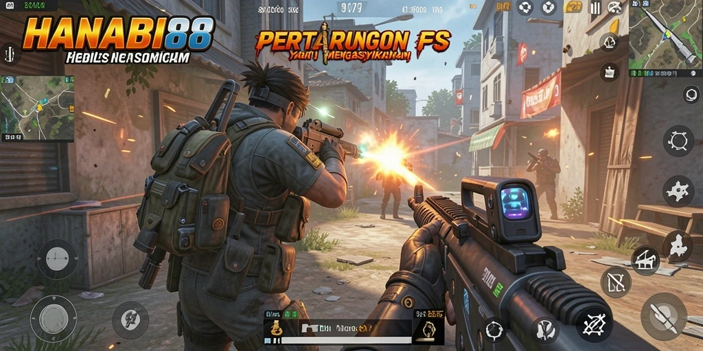 Tangkapan layar gameplay HANABI88 yang intens dan penuh aksi.