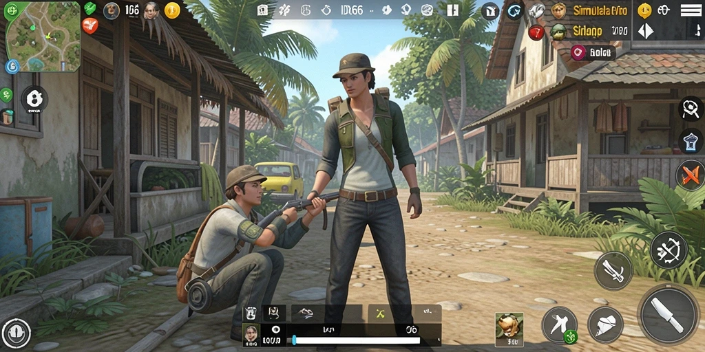 Tampilan gameplay menarik dalam ID66 yang menggambarkan momen interaksi karakter.