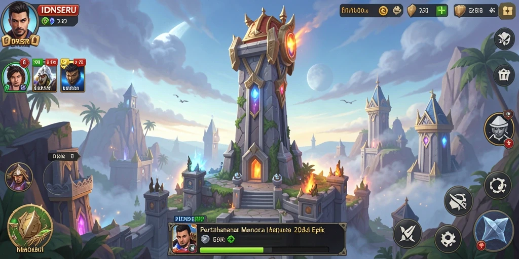 Tangkapan layar menampilkan aksi mendebarkan dari permainan Tower Defense.