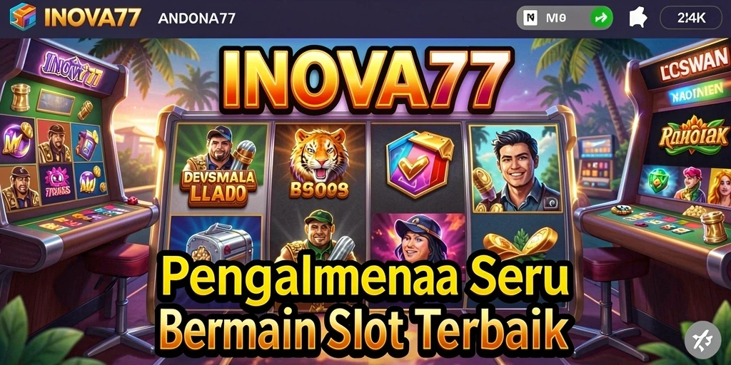 Tampilan gameplay seru INOVA77 dengan grafis slot yang menarik.