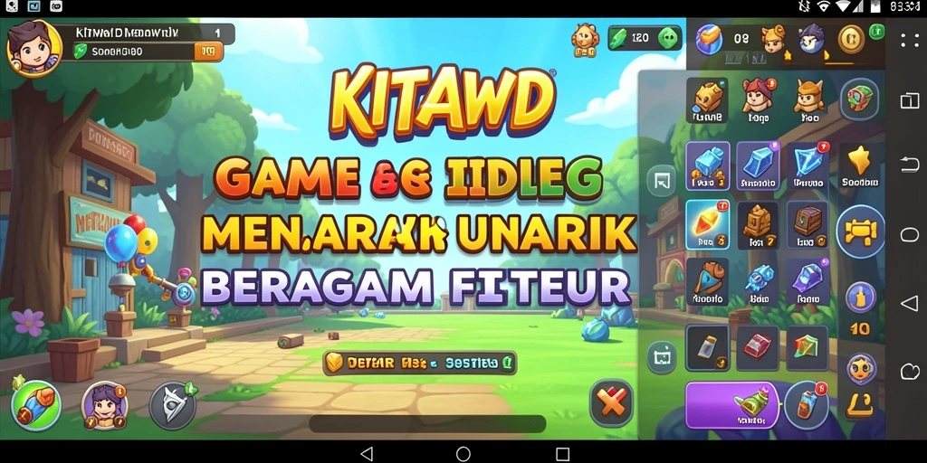 Screenshot gameplay KITAWD menampilkan aksi seru dan karakter yang unik.