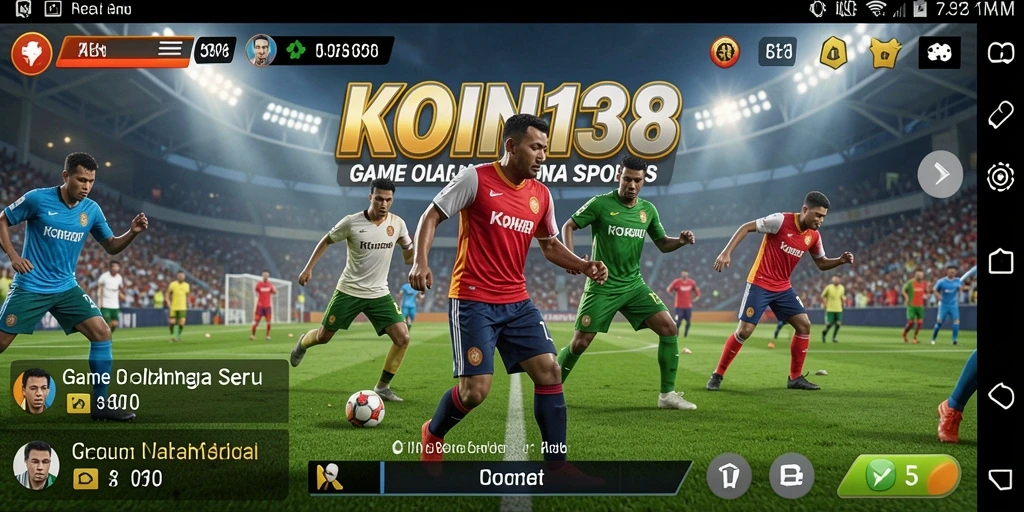 Tangkapan layar Gameplay KOIN138 menampilkan aksi olahraga yang seru dan menegangkan.