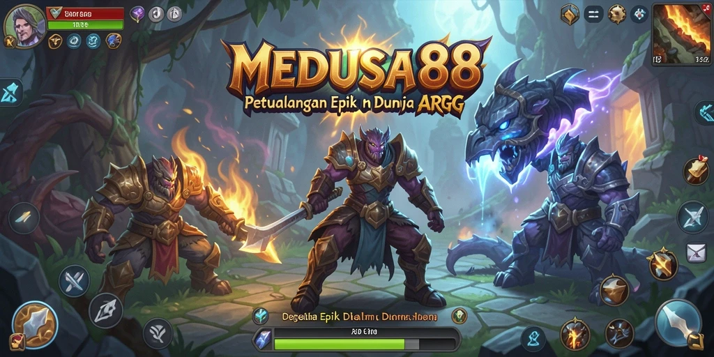 Tampilan epic dari gameplay ARPG di MEDUSA88.
