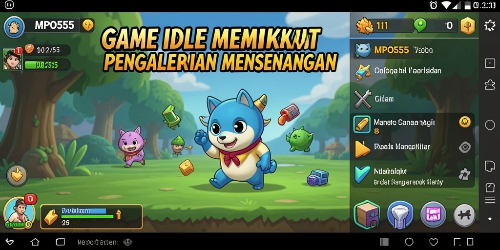 Tampilan gameplay <strong>MPO555</strong> yang menarik dengan elemen idle yang memikat.