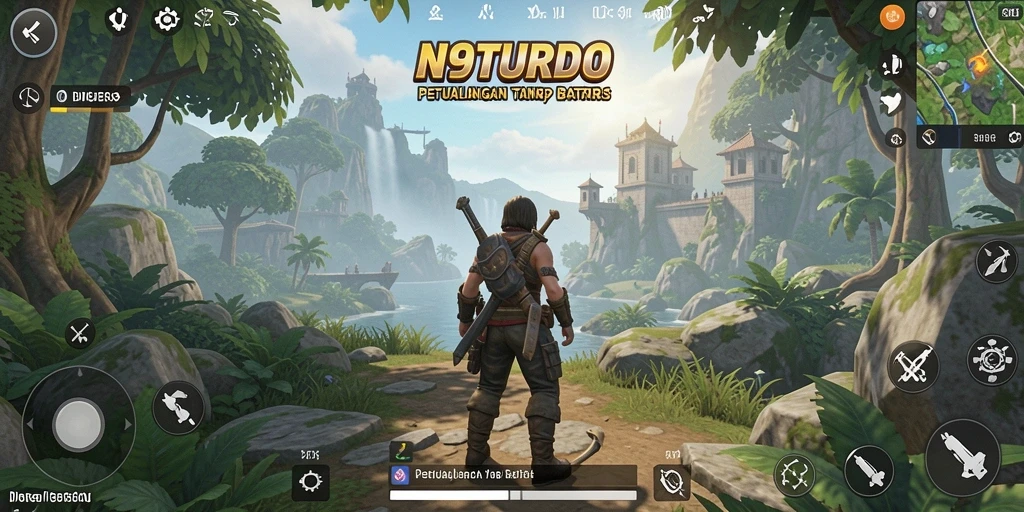 Tampilan gameplay epik di dunia terbuka N9TURBO.