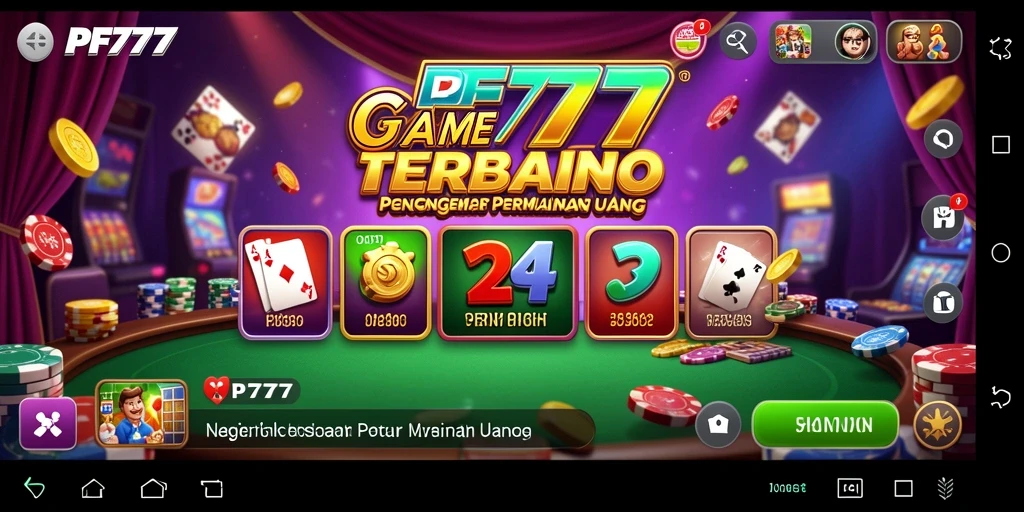 Screeenshot gameplay PF777 menampilkan suasana Kasino yang mengasyikkan.