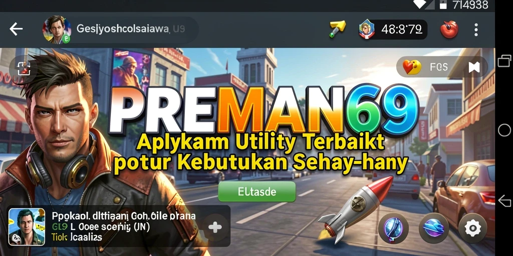 Tampilan antarmuka utama aplikasi PREMAN69 yang memudahkan penggunaan.