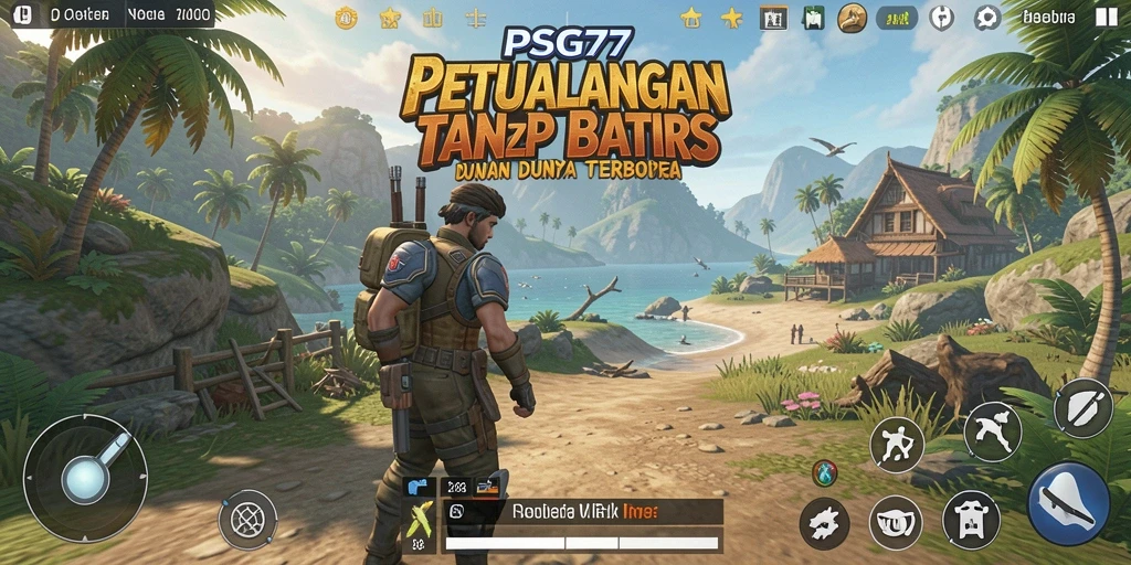 Screenshot gameplay Open World PSG77 dengan petualangan seru.