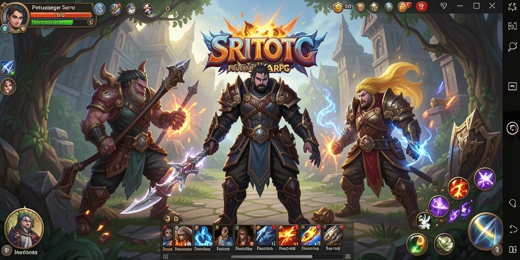 Screenshot gameplay SRITOTO menampilkan aksi mendebarkan dalam pertarungan ARPG.