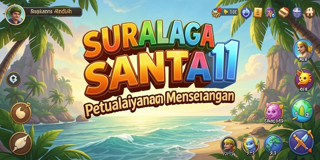 Screenshot gameplay SURGA11 yang menunjukkan suasana bermain yang ceria.