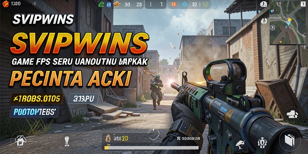 Screenshot utama SVIPWINS menampilkan aksi tembak-menembak yang mendebarkan.