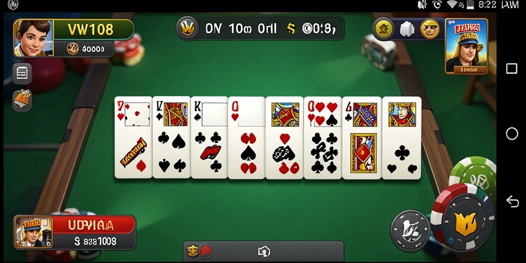 Tampilan gameplay seru dari VW108 yang penuh tantangan Domino.